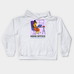 Home Office Quarantine edition Kids Hoodie